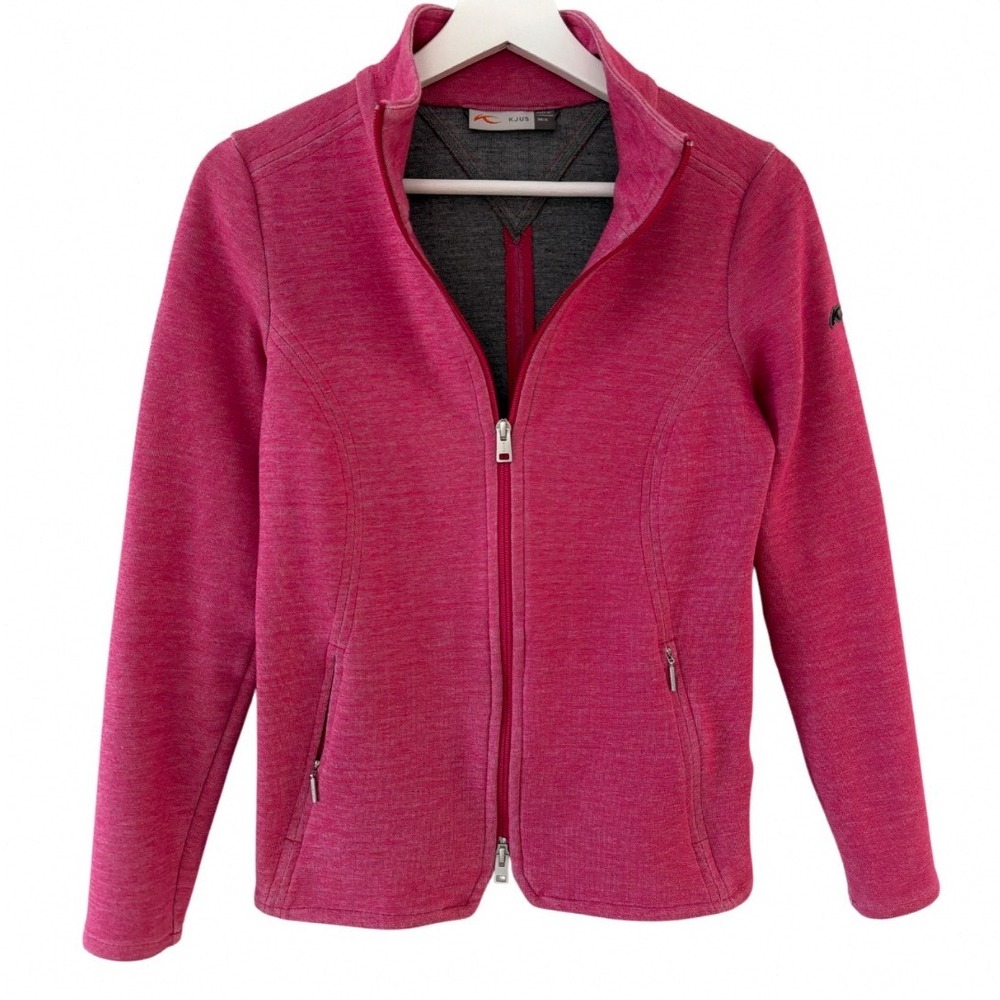 KJUS Central Jacket Pink Heathered Full Zip Active Layer Women Size‎ 36 Small